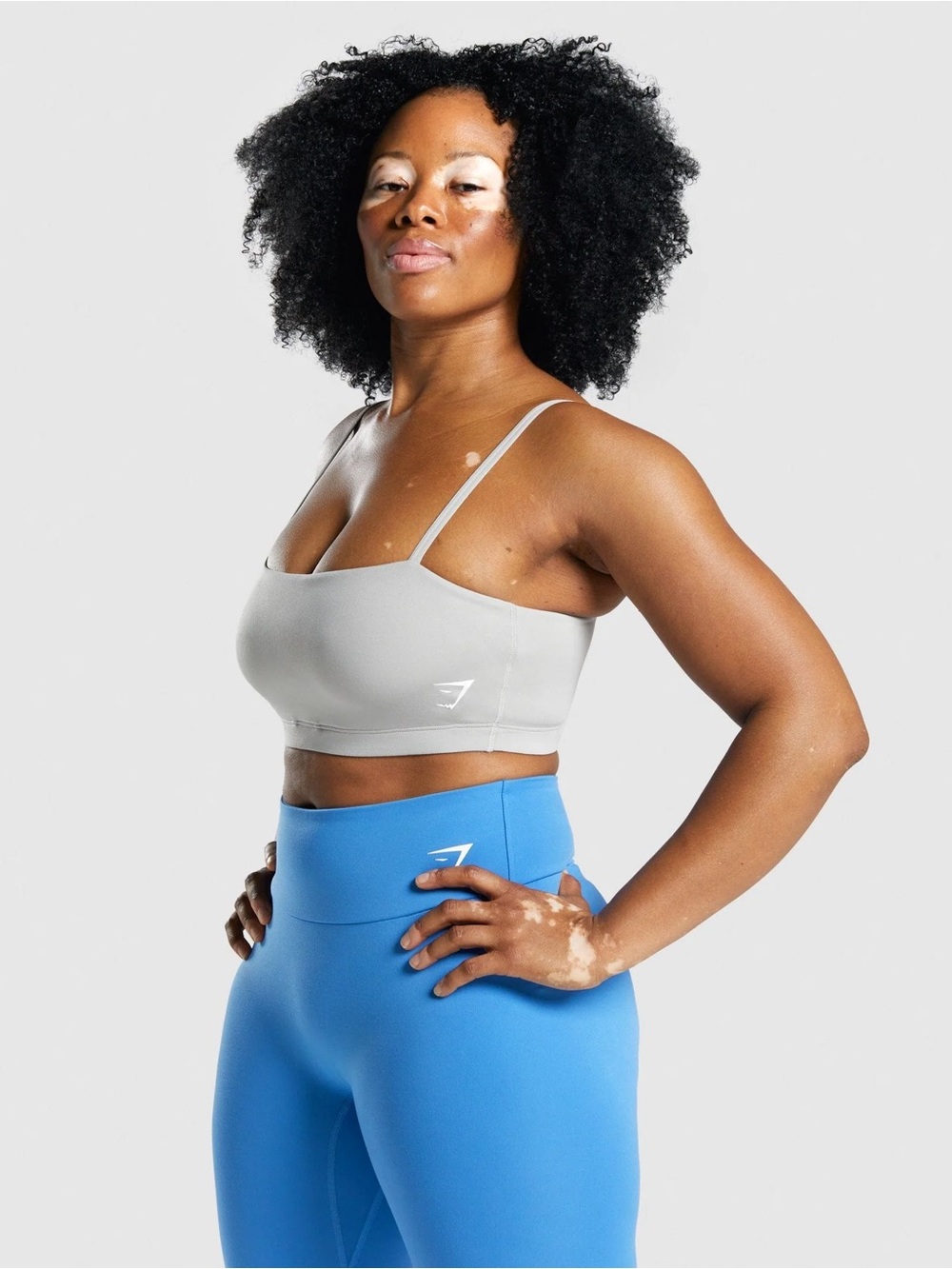 Gymshark Light Gray Bandeau Sports Bra